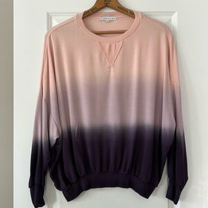Young Fabulous & Broke Ombre Tie-Dye Super Soft Sweatshirt Purple Pink Lilac